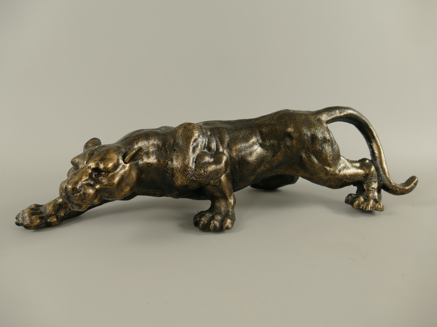 Figur Panther Eisen rustikal braun L.41x14cm