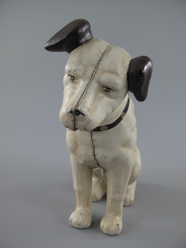 Hund Eisen farbig H.16x15cm