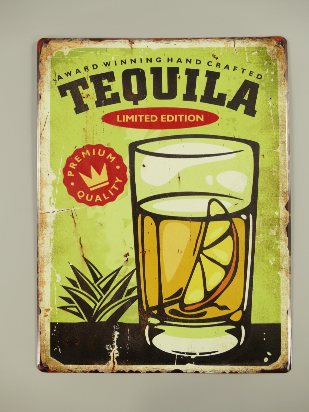 Wandschild(Gestanzt) Eisen Tequila H.40x30cm