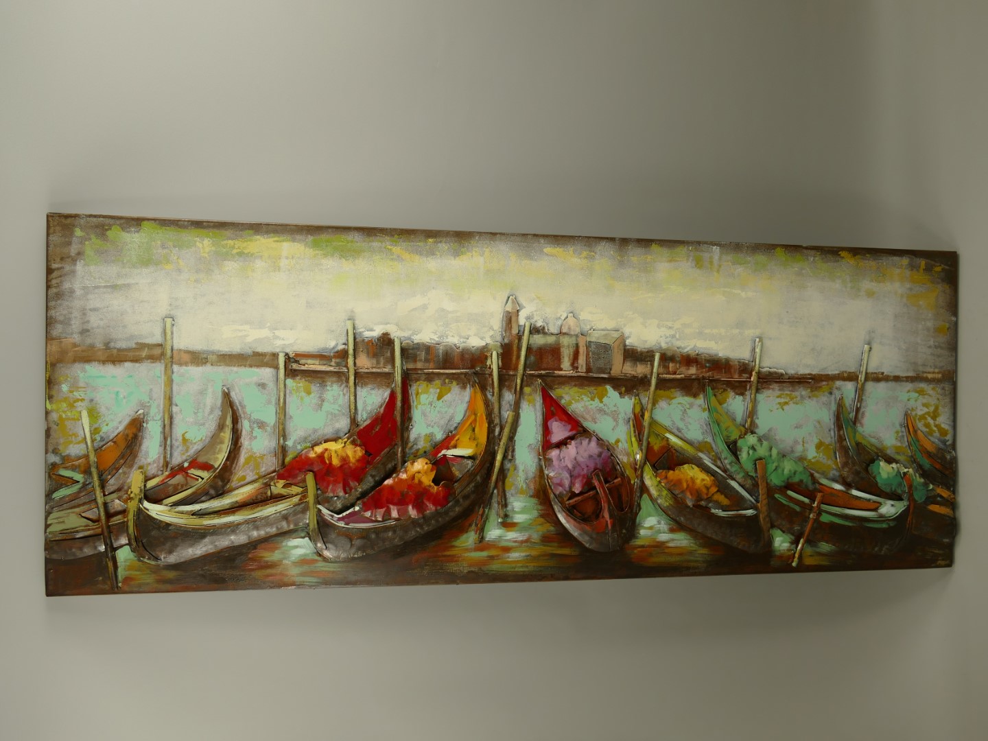 (*)Metallbild (3D) Eisen Schiff L.160x60cm