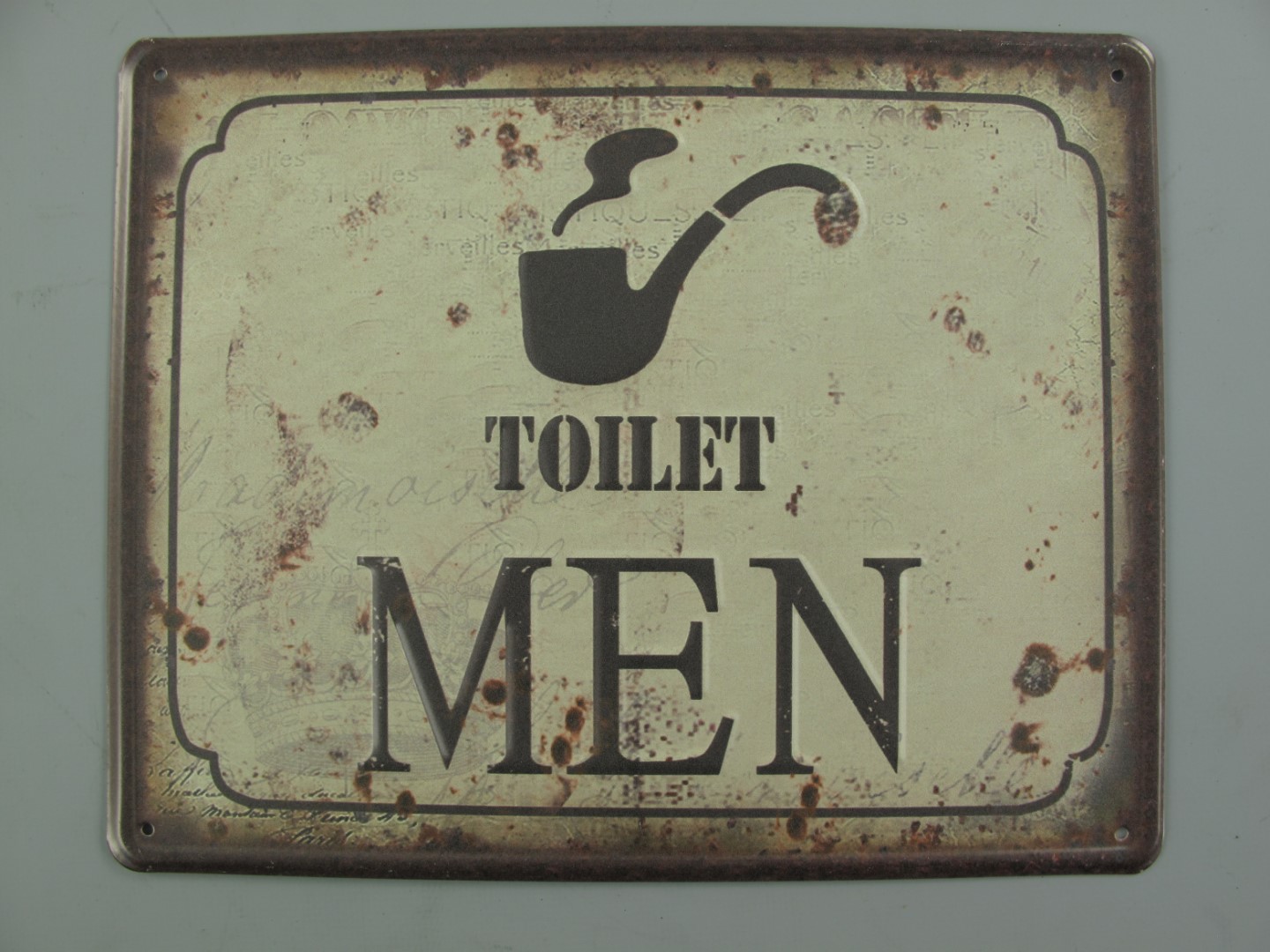 Wandschild(RILL) Eisen Toilet Men H.20x25cm