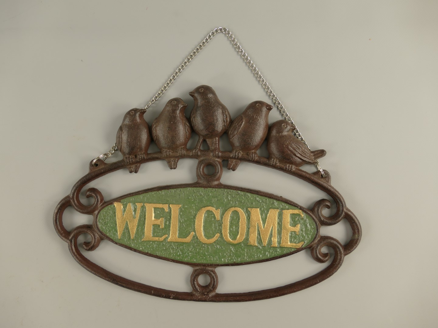 Wandschild Eisen Welcome L.35x25cm P/St.