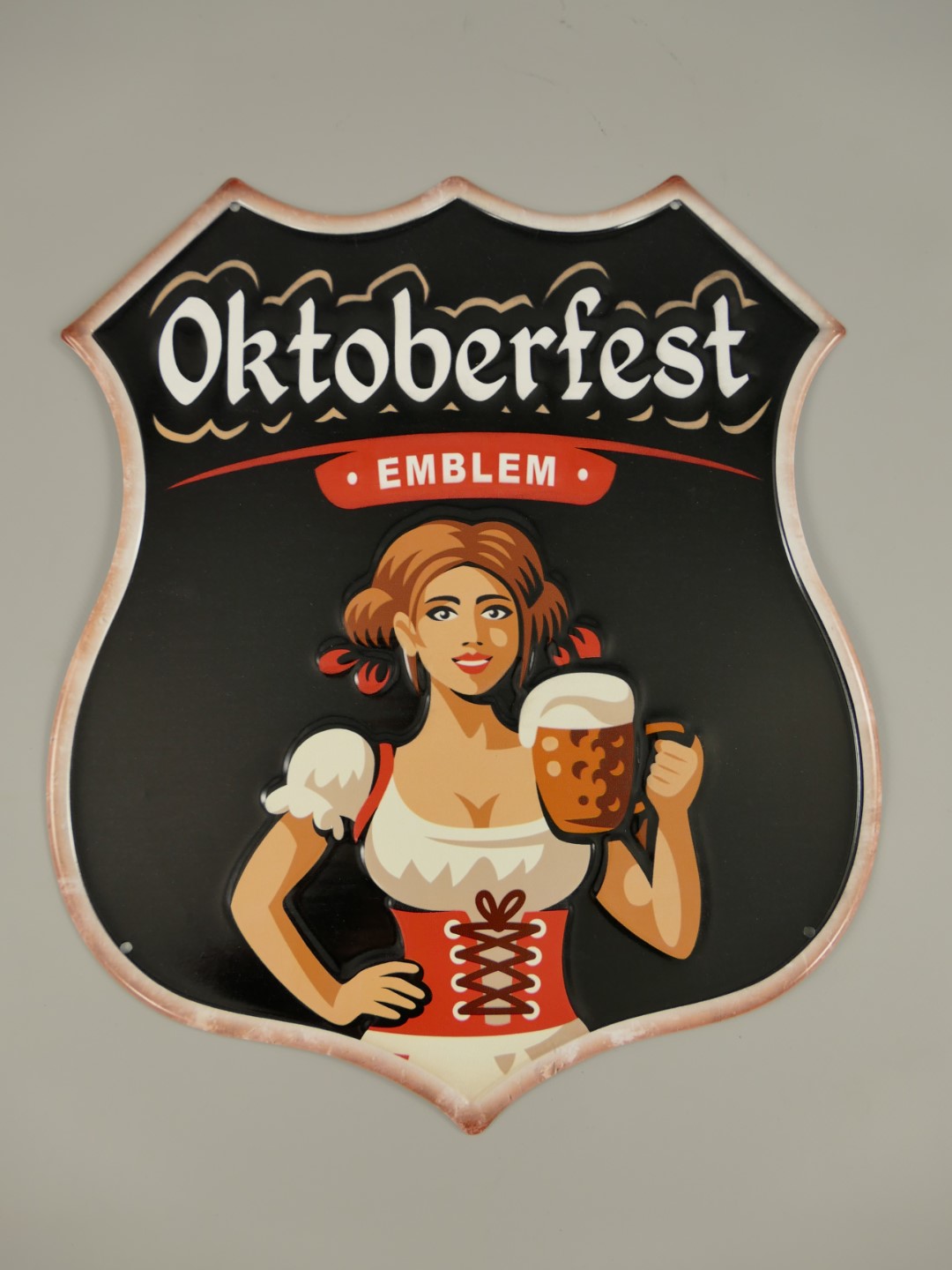 #Wandschild Eisen Oktoberfest H.39x33cm