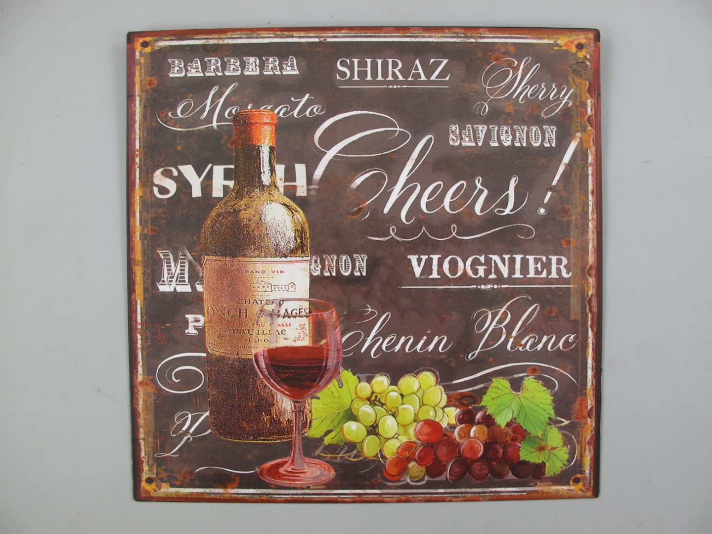 Wandschild Eisen Cheers H.30x30cm