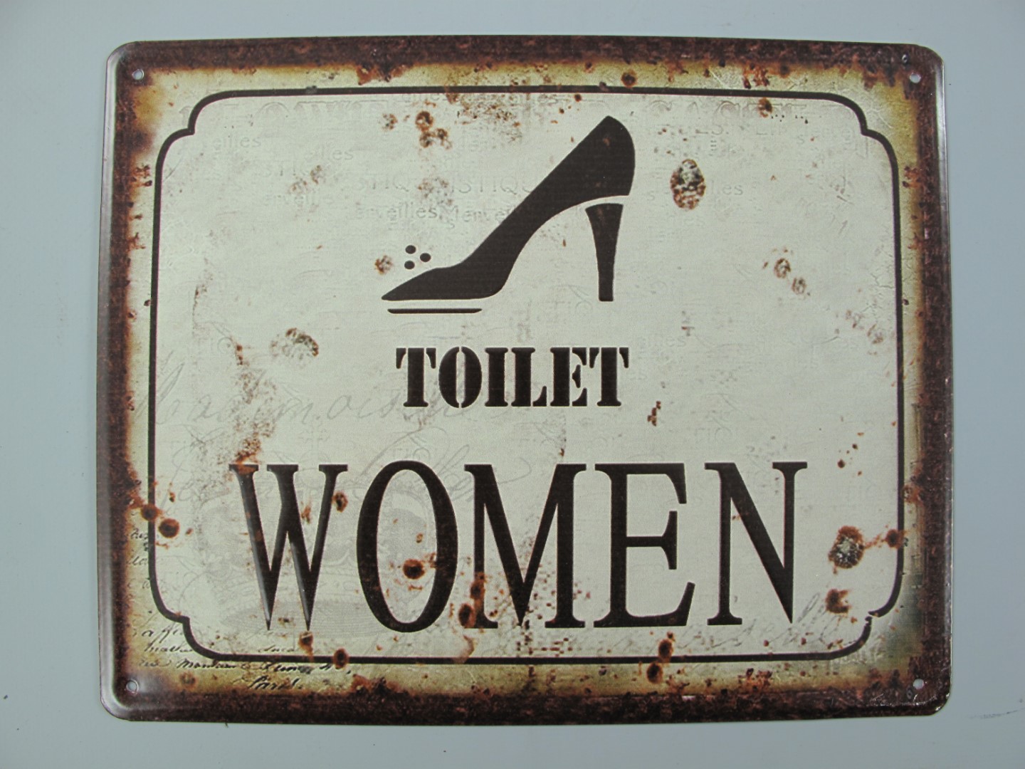 Wandschild(RILL) Eisen Toilet Women H.20x25cm