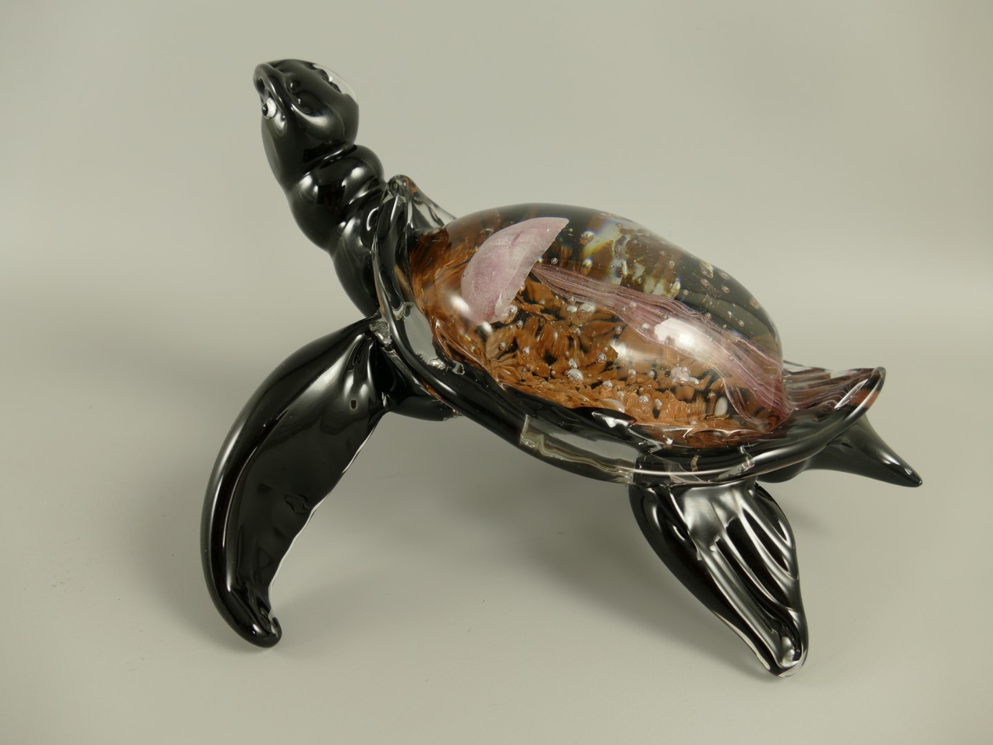 Glasfigur Schildkröte farbe L.25x15cm