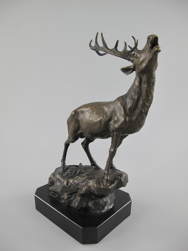 Figur Bronze HIRSCH H.40x28cm